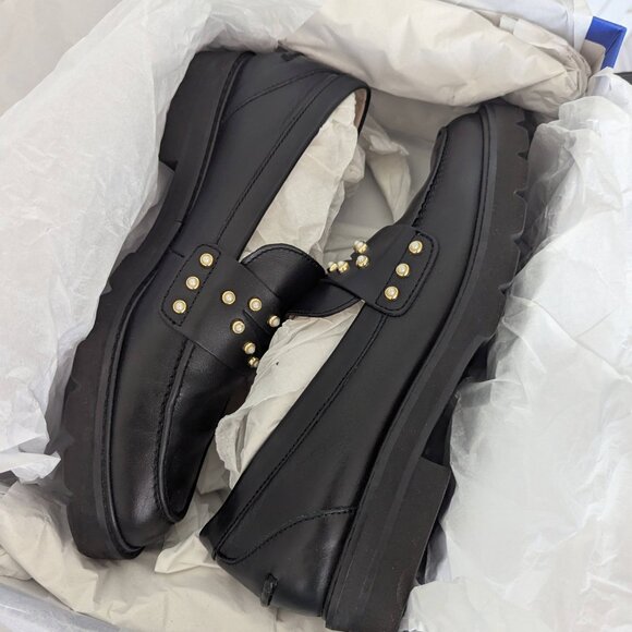 Stuart Weitzman loafers size 8.5 in black - Picture 9 of 13